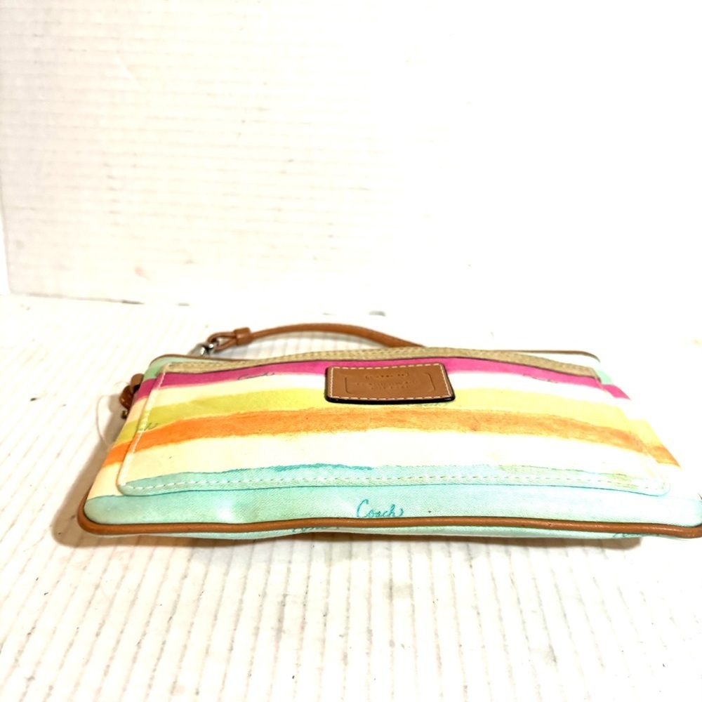 Coach Vibrant Striped Wristlet - Picture 3 of 5